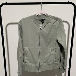 Athleta Light Olive Bomber Jacket